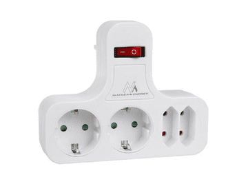 Maclean Maclean mce224 g + prekidač 2x suko 2x eura, bijela