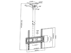 Maclean TV stropni nosač MACLEAN MC-943, 32-50", do 35 kg
