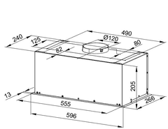 MPM  60-OW-04 Kuhinjska hauba, crna