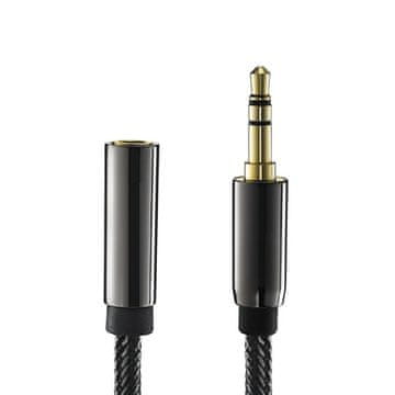MG audio kabel 3.5mm mini jack F/M 3m, crno