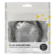 MG Angled audio kabel 3.5mm mini jack M/M 2m, crno