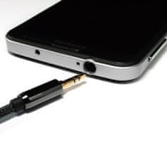 MG Angled audio kabel 3.5mm mini jack M/M 2m, crno