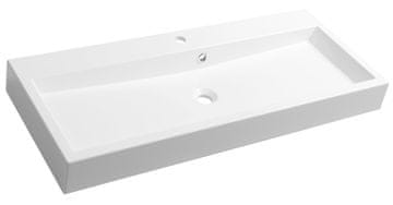 SAPHO ORINOKO Umivaonik od lijevanog mramora, 100x42cm, bijela boja