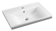 AQUALINE Keramički Umivaonik AQUALINE SAVA 60x46cm, Bijela, Za Namještaj/Nadgradna Ugradnja