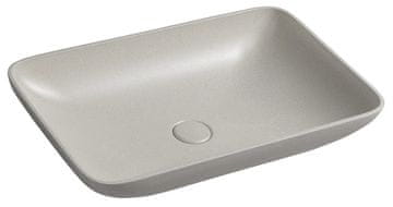 SAPHO INFRANE betonski umivaonik za ploču, s otvorom i bijelim pješčanim premazom, 57x37cm