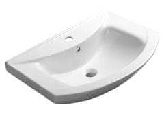 AQUALINE AQUALINE Bijeli Keramički Namještajni Umivaonik 65x46cm - Polukružni Dizajn