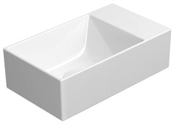 Gsi KUBE X Keramički Umiovalnik 40x23cm Bez Otvora Desno/Lijevo Bijela ExtraGlaze
