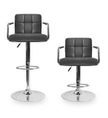 Aga 2x Barska stolica s naslonima za ruke Siva