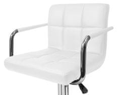 Aga 2x Barska stolica s naslonima za ruke Bijela