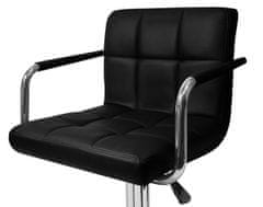 Aga 2x Barska stolica s naslonima za ruke Crna