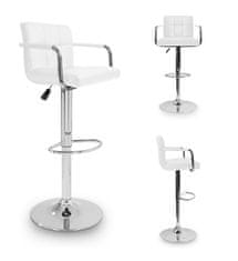 Aga 2x Barska stolica s naslonima za ruke Bijela