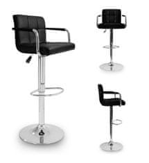 Aga 2x Barska stolica s naslonima za ruke Crna