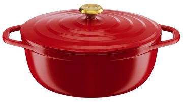 Tefal Air E2548955 ovalna posuda za pečenje + poklopac 30X23, crvena