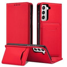 MG Magnet Card preklopna maska za Samsung Galaxy S22 Plus, crvena