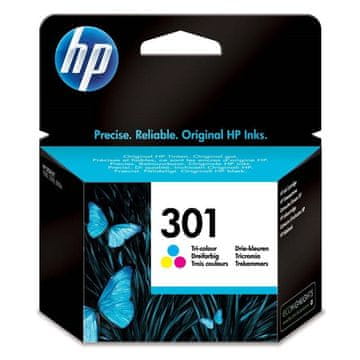 HP 301 Original tinta, trobojna (Cyan, Magenta, Yellow), 165 stranica