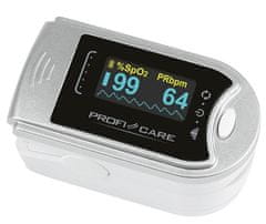 ProfiCare PC-PO3104 3u1 pulsni oksimetar, srebrno/bijela