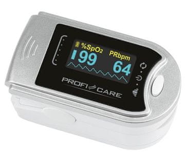 ProfiCare PC-PO3104 3u1 pulsni oksimetar, srebrno/bijela