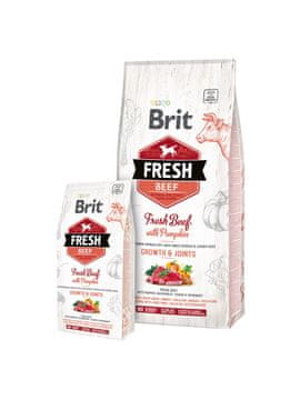 Brit BRIT Fresh Puppy&Junior Large Growth&Joints govedina s bundevom 12 kg