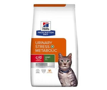 Hill's Hill's pd feline c/d urinary stres + metabolic 3 kg