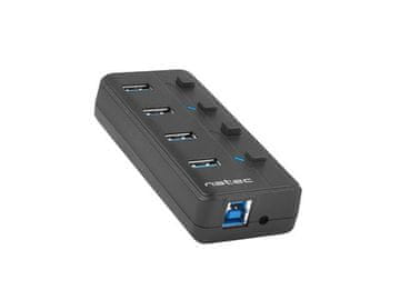 NATEC HUB USB 3.0 MANTIS 2, 4-PORTNI S NAPAJANJEM
