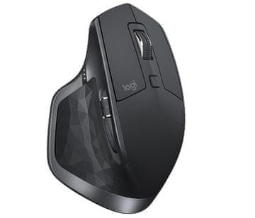 slomart Logitech MX Master 2S bežični miš, Graphite, Desnoruki, RF + Bluetooth, Laserski