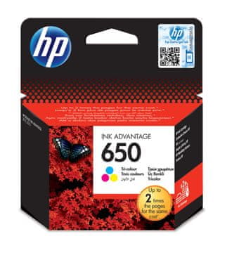 HP 650 Original tinta, trobojna (CIJ, MAG, YEL), 1 komad