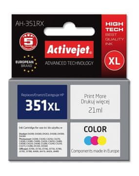 ActiveJet Activejet AH-351RX zamjenska tinta za HP 351XL CB338EE, 21 ml, boja