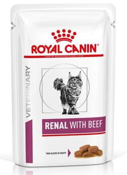 slomart ROYAL CANIN Vet Renal Feline s govedinom mokra hrana za mačke u umaku 12x85 g