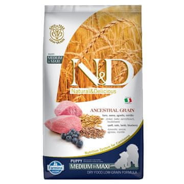 Farmina FARMINA N&D Ancestral Grain Puppy Medium&Maxi Janjetina - suha hrana za štence - 12 kg