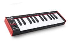 Akai AKAI LPK 25 MKII MIDI kontrolna tipkovnica, 25 tipki, USB, crvena/crna