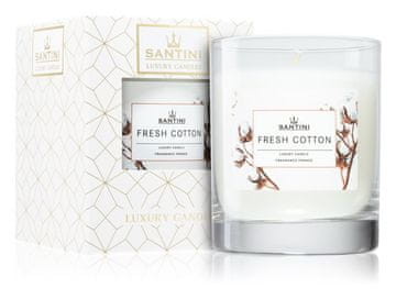 Santini Luksuzna svijeća - Fresh Cotton, 200g
