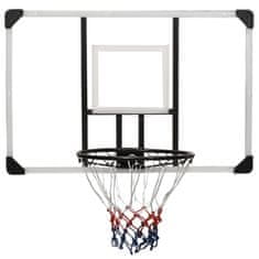 Vidaxl Košarkaška ploča prozirna 106x69x3 cm polikarbonatna