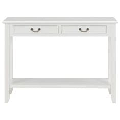 Vidaxl Konzolni stol bijeli 110 x 35 x 80 cm drveni