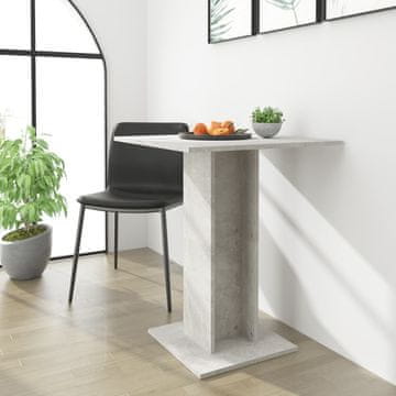 Vidaxl Bistro stolić od betona i sive boje 60x60x75 cm iverica