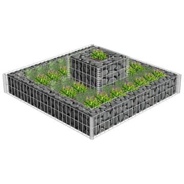 Vidaxl Gabionska posuda od pocinčanog čelika 120x120x20 cm