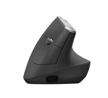 slomart Logitech MX Vertical ergonomska miška, optička, RF Wireless+Bluetooth, 4000 DPI, za dešnjake