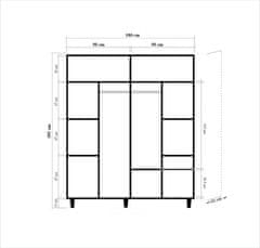 Woody Fashion Garderoba, Sonoma hrast, İmaj - 220