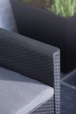 KETER Dvosed od lijevane plastike Claire - grafitna s jastucima za udobnost