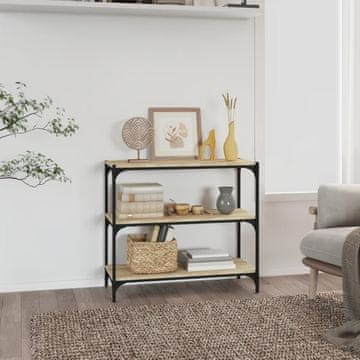 Vidaxl Polica za knjige, hrast sonoma, 80x33x70,5 cm