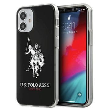 U.S. Polo Assn. Sjajna crna maskica za iPhone 12 mini US Polo s velikim logom