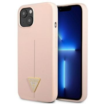 Guess Futrola za iPhone 13 Guess Silicone Triangle, roza