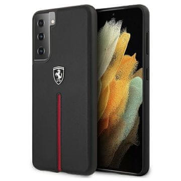 Ferrari Ferrari FEOSIHCS21MBK maska za Galaxy S21+, crna, Off Track Leather