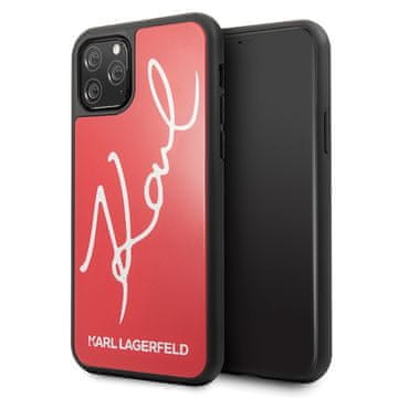 Karl Lagerfeld Karl Lagerfeld Signature Glitter futrola za iPhone 11 Pro - Crvena