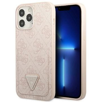 Guess Guess 4G Triangle Logo Cardslot Case za iPhone 13 Pro / 13 - roza