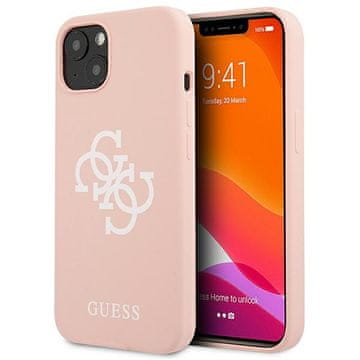 Guess Navlaka Guess 4G Logo za iPhone 13 mini roza/roza, silikonska