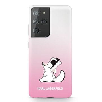 Karl Lagerfeld Karl Lagerfeld Choupette Fun Maska za Samsung Galaxy S21 Ultra - Roza