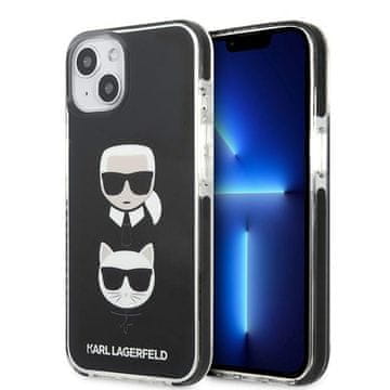 Karl Lagerfeld Karl Lagerfeld Karl & Choupette Head maska za iPhone 13 mini (5,4") - crna