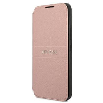 Guess Maska Guess Saffiano Stripes Book za Samsung S22+ S906 - roza