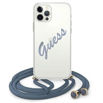 Guess Maska Guess Script Vintage za iPhone 12/12 Pro 6.1" plava