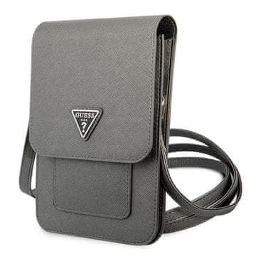 Guess Guess torbica za pametni telefon Saffiano Triangle, siva